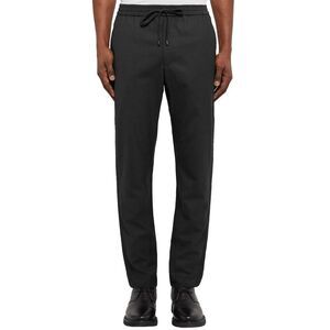 Public School Mens Ilyn Slim-fit Wool Twill Drawstring Pants Large Black